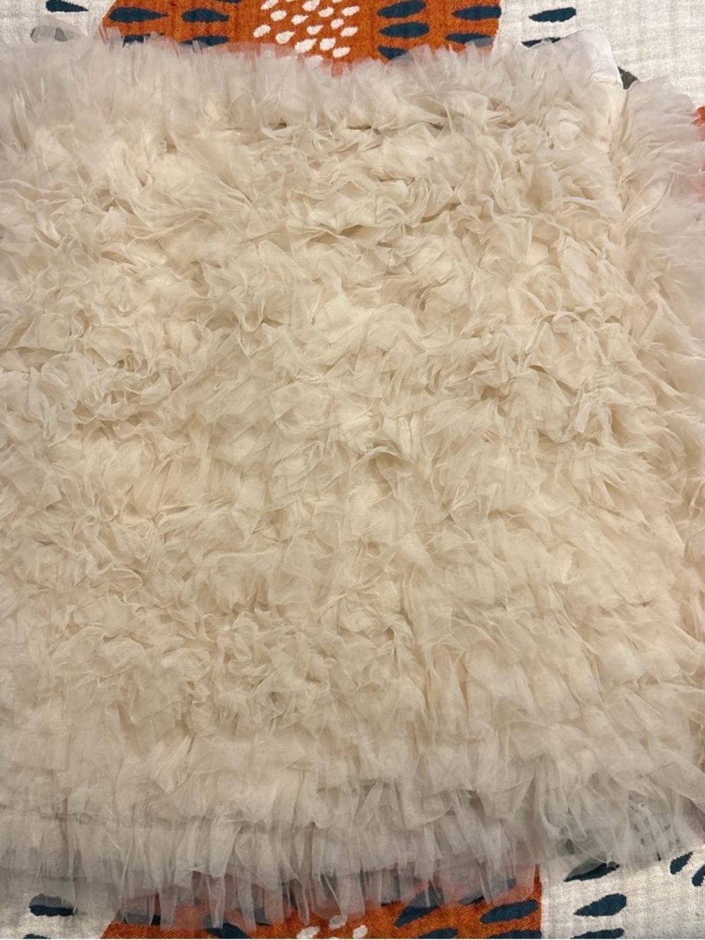Ann Taylor Ivory Ruffle Skirt